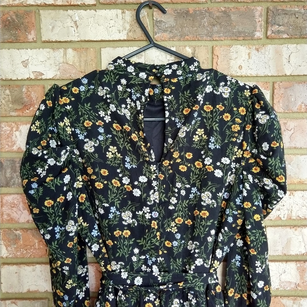 ASOS Parisian Floral Ruffle Tie Waist Dress - Picture 7 of 8
